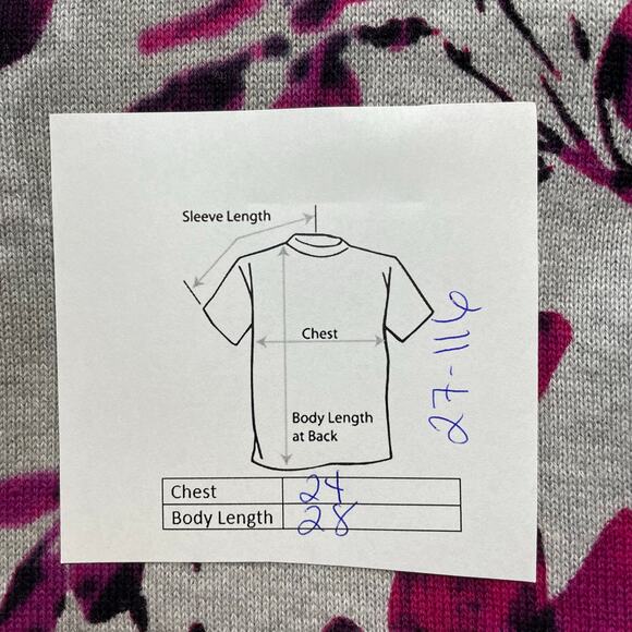 CROFT BARROW COTTON FLORAL CARDIGAN SWEATER 2X GRAY PINK PURPLE BOHO LIGHTWEIGHT - Picture 9 of 9